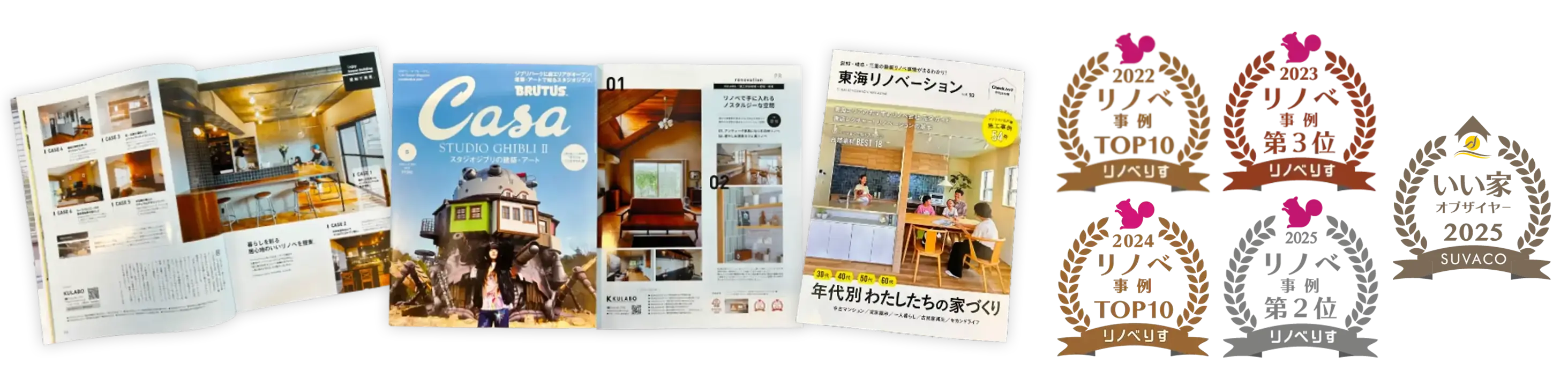 多数の雑誌掲載